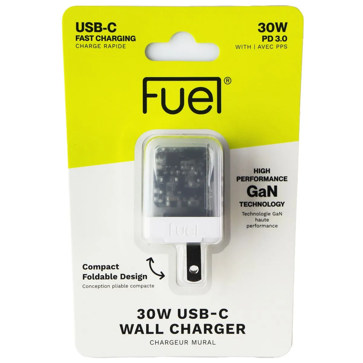 FUEL (30W) USB-C Fast Charging Translucent Wall Charger - Frosted White