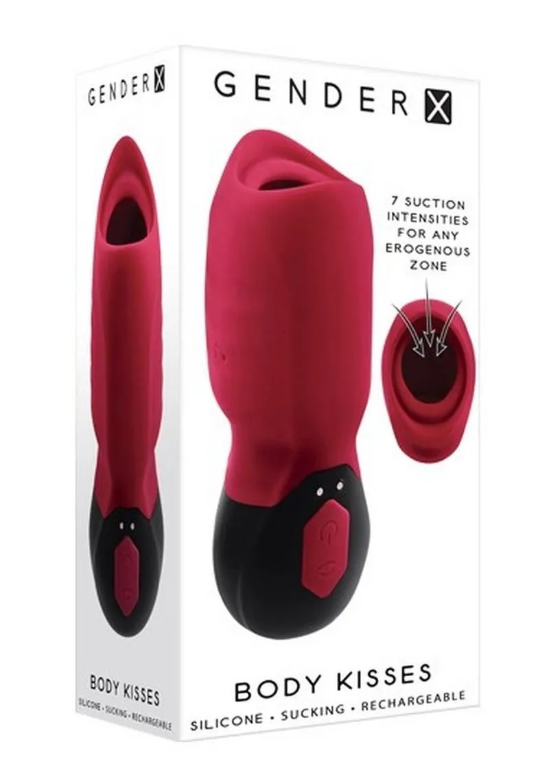 Gender X Body Kisses Rechargeable Silicone Vibrating Suction Massager