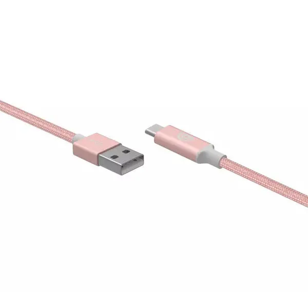 Griffin Nylon Braided Charge/Sync USB-A to USB-C Cable 1m/3.2ft long - Rose Gold