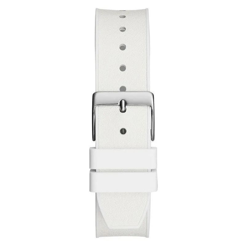 Guess 40th Anniversary Special Edition Ladies White Silver Tone Multi-function Watch