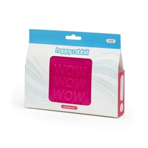 Happy Rabbit 'Wow' Lockable Silicone Storage Bag Pink Small