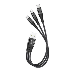 HOCO Harbor 3-in-1 Charging Short Cable (25CM)