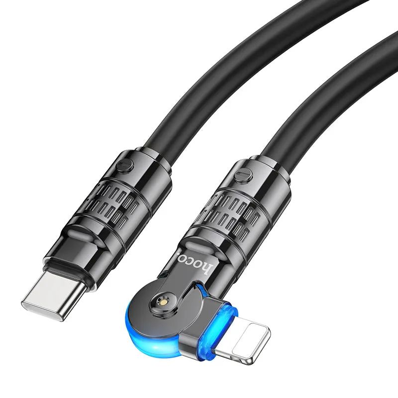 Hoco U118 | Type-C to Lightning (Rotating) Mobile Cable | Fast Charge 27W PD