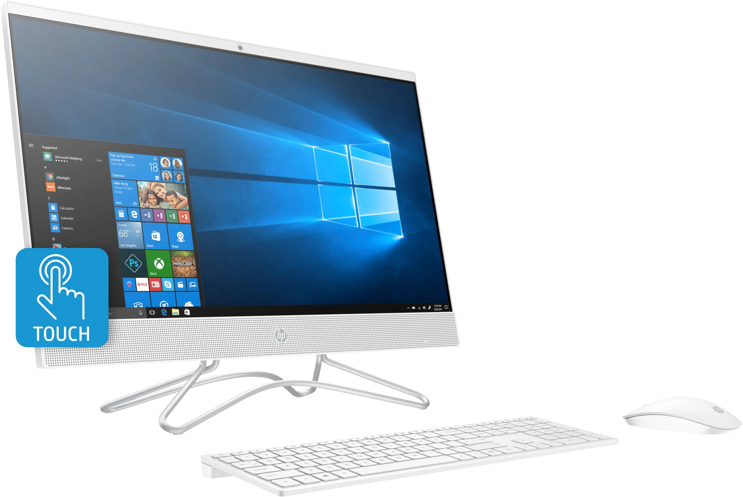 HP Pavilion 24-f0022ds All-in-One Touchscreen Desktop PC 23.8" FHD AMD A9-9425 3.10GHz 8GB RAM 1TB SATA Windows 10 Home 3LB02AA#ABA