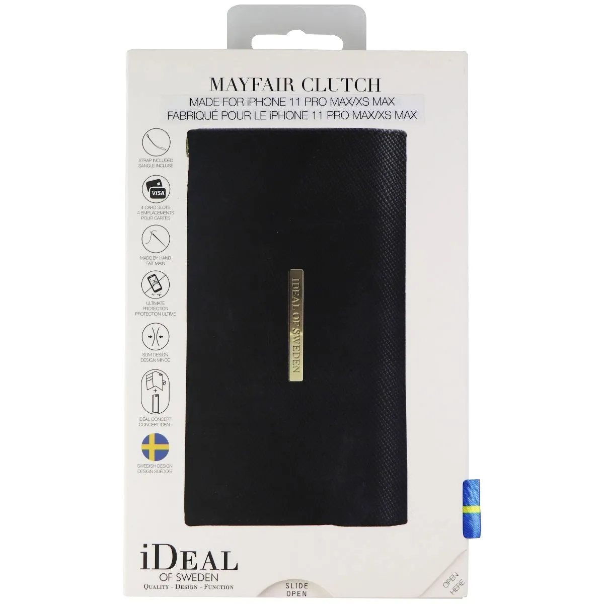 iDeal of Sweden Mayfair Clutch Wallet for Apple iPhone 11 Pro Max/XS Max - Black