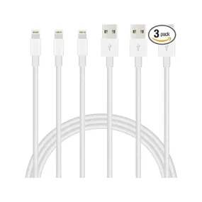 Idison 6 Ft Apple MFi Certified iPhone Charger Lightning Cables (3 Pack)