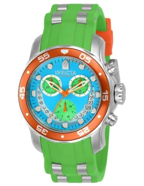 INVICTA Pro Diver Womens Watch - Stainless Steel - Sub-dials - Green Silicone