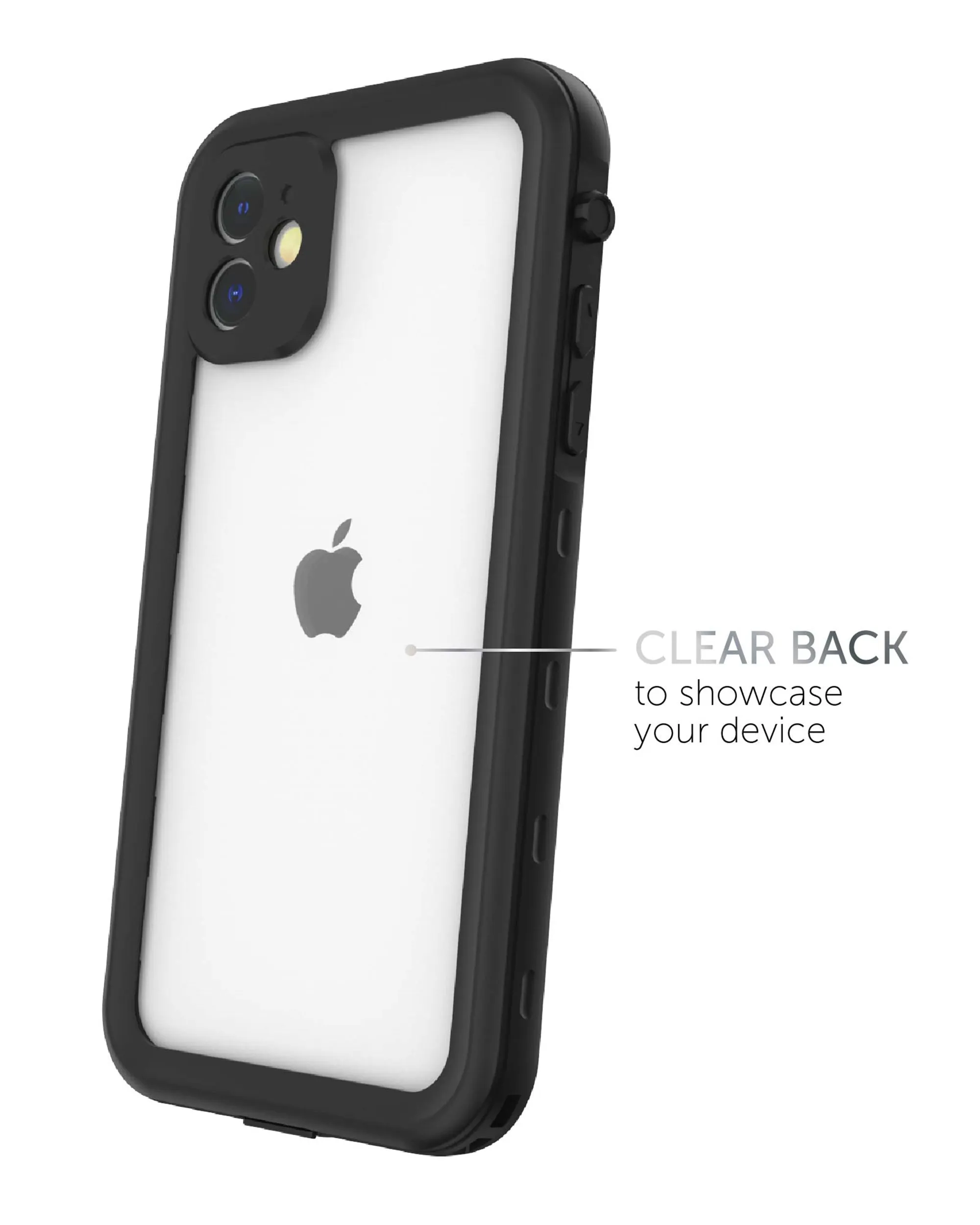 iPhone 12 Tidal Waterproof Phone Case - Black/Clear