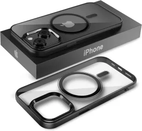 iPhone 15 Case Metal Lens Ring  Buttons TPU Frame Drop Protection Plus one Pack