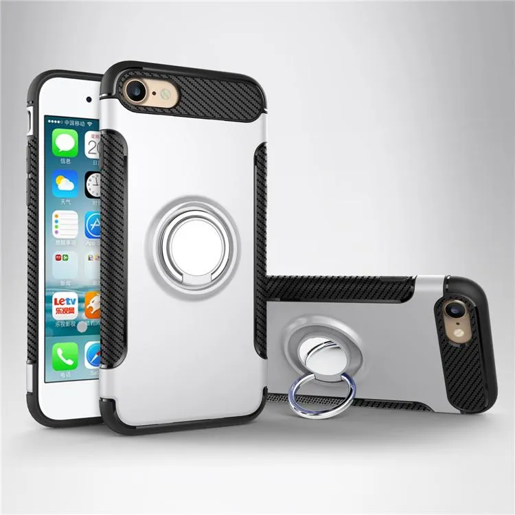 iPhone 8 plus  Case Ring Holder Kickstand Function 360 Degree Rotating Ring Holder Grip Case TPU