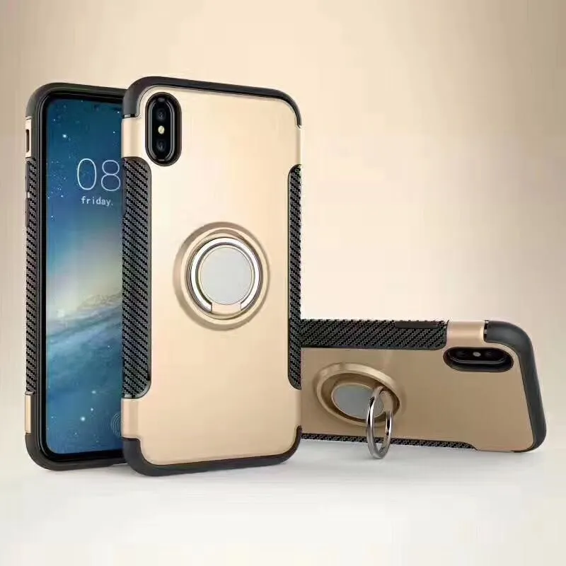 iPhone X Case Ring Holder Kickstand Function 360 Degree Rotating Ring Holder Grip Case TPU