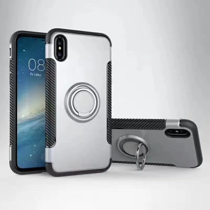 iPhone X Case Ring Holder Kickstand Function 360 Degree Rotating Ring Holder Grip Case TPU