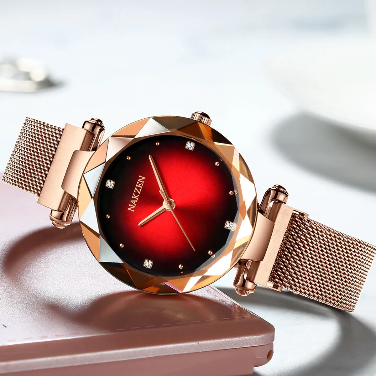 Irregular Frame Magnetic Strap Women's Watch