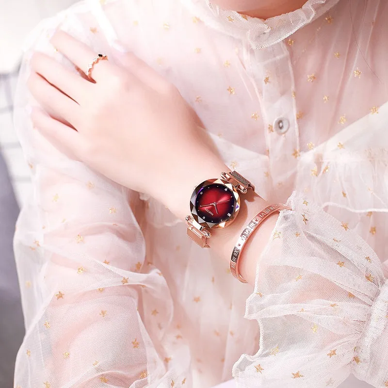 Irregular Frame Magnetic Strap Women's Watch