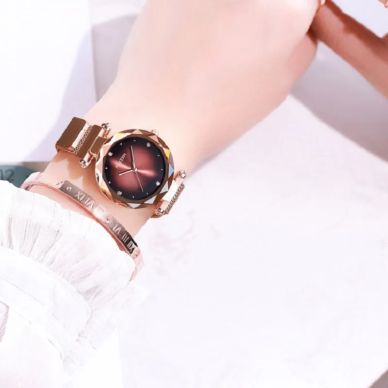 Irregular Frame Magnetic Strap Women's Watch