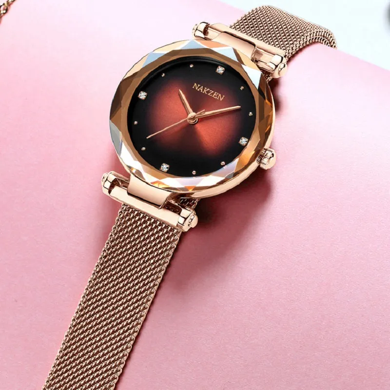 Irregular Frame Magnetic Strap Women's Watch