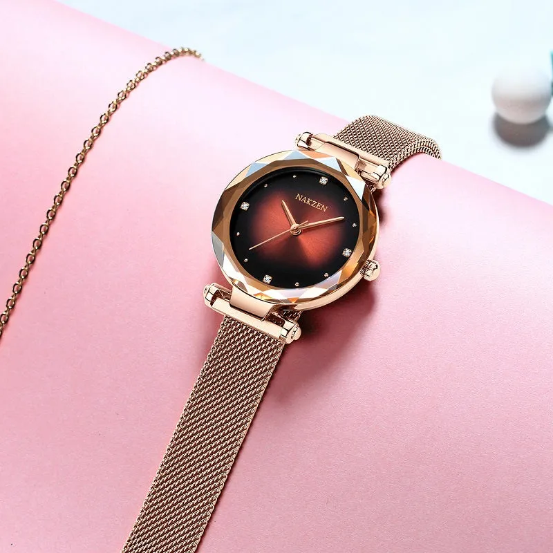 Irregular Frame Magnetic Strap Women's Watch