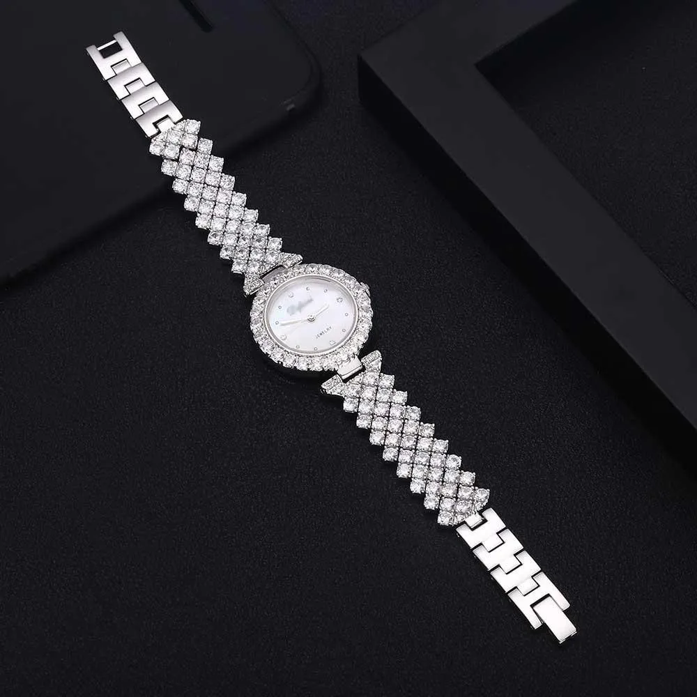 Jankelly Good Qualtiy AAA Zircon Elements Leaf Austrian Crystal Bracelet Watch for Wedding Party Fashion Jewelry 2018 HOT