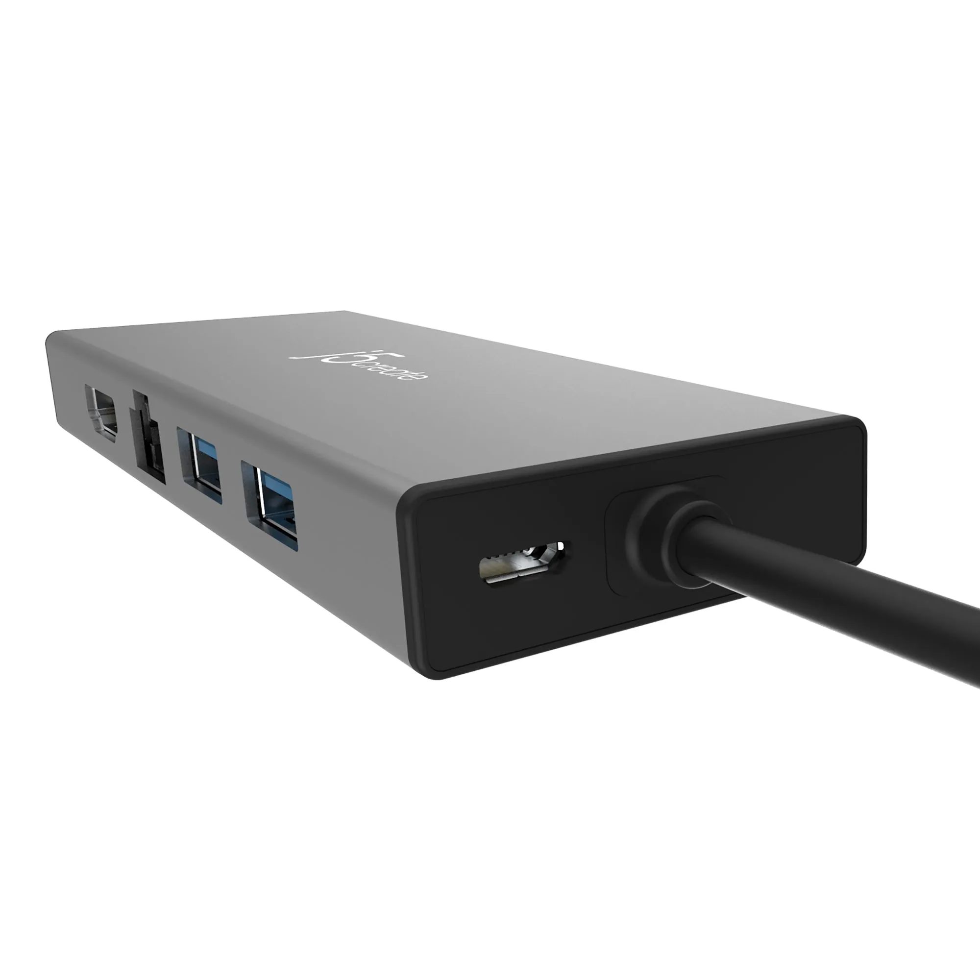 JUD323 USB 3.0 デュアルモニタ 5in1ミニドック（ブラック/シルバー）