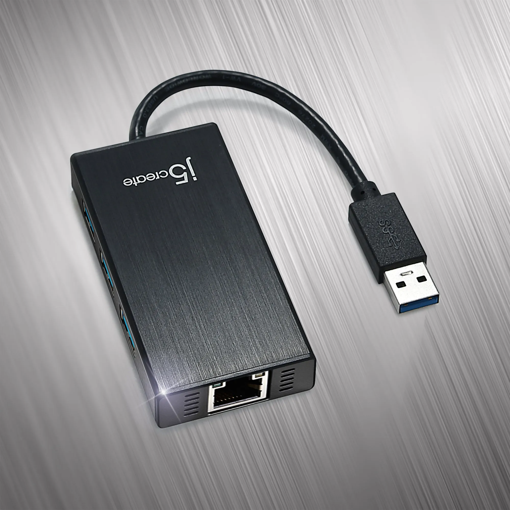 JUH470 USB 3.0 to 3ポートUSB＆イーサーネット マルチハブ