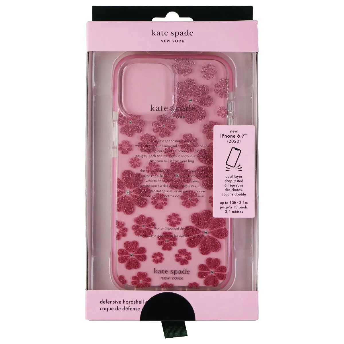 kate spade Hardshell Case for Apple iPhone 12 Pro Max - Floral Glitter Ombre