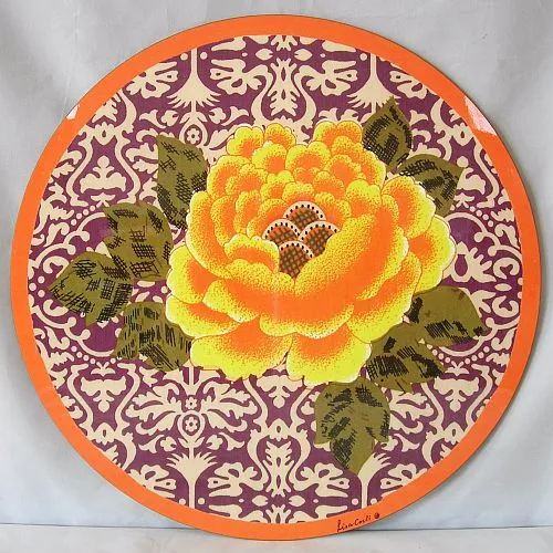 Lisa Corti Hard Table/ Place Mat - Sunrise Lavender - 39cm Round