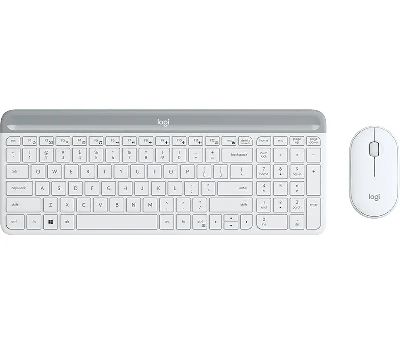 Logitech Slim Wireless Combo Mk470 - Keyboard And Mouse Set - Qwertz - German - Off-White