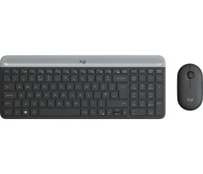 Logitech Slim Wireless Combo Mk470 - Keyboard And Mouse Set - Wireless - 2.4 Ghz - French - Graphite