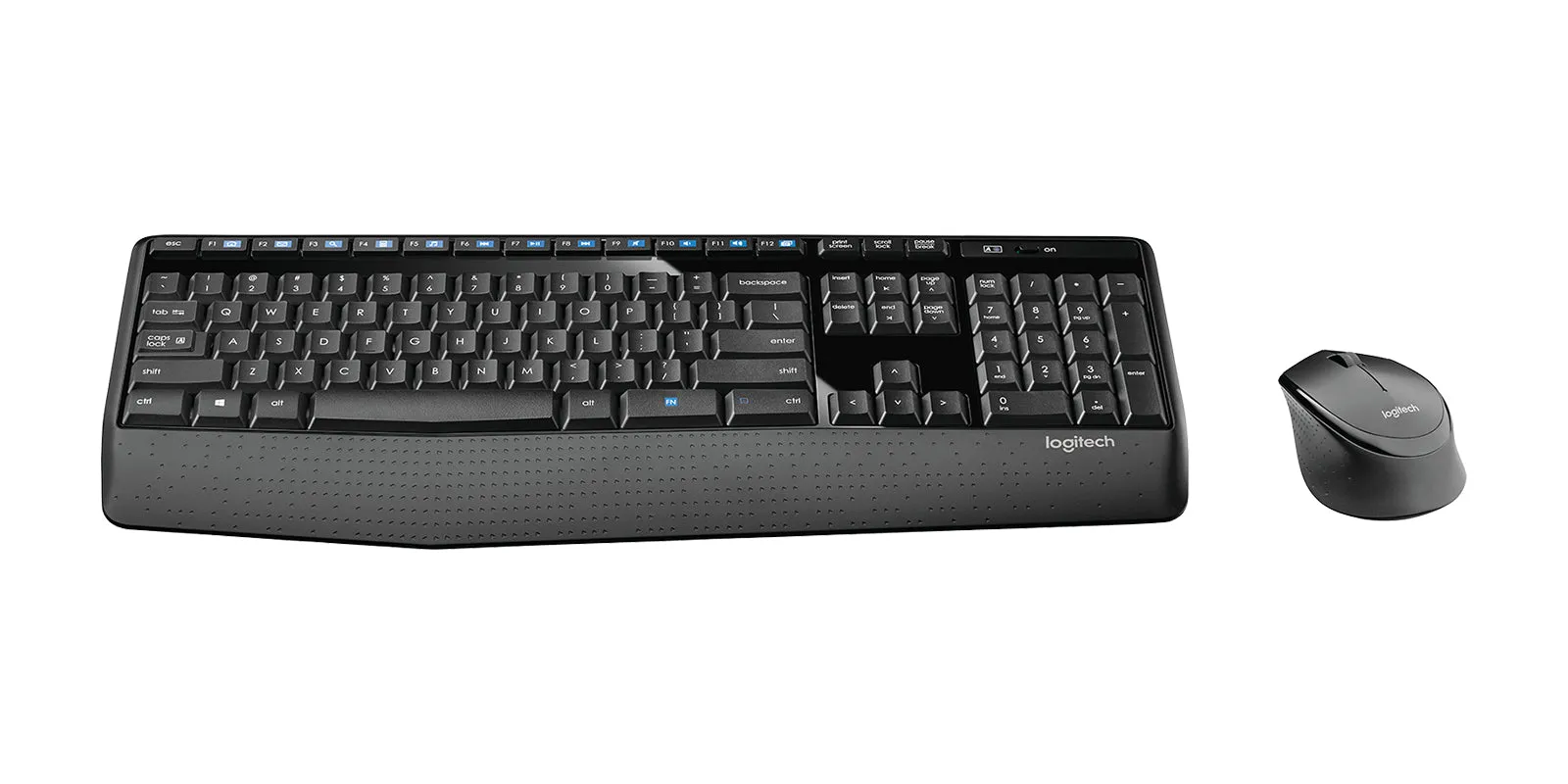 Logitech Wireless Combo Mk345 Keyboard & Mouse - English (Uk) - Usb Wireless Rf - Usb Wireless Rf - Optical - 1000 Dpi - 3 Button - Scroll Wheel - On/Off Switch Hot Key(S) - Right-Handed Only - Aa, Aaa - Compatible With Desktop Computer For Windows, Chro