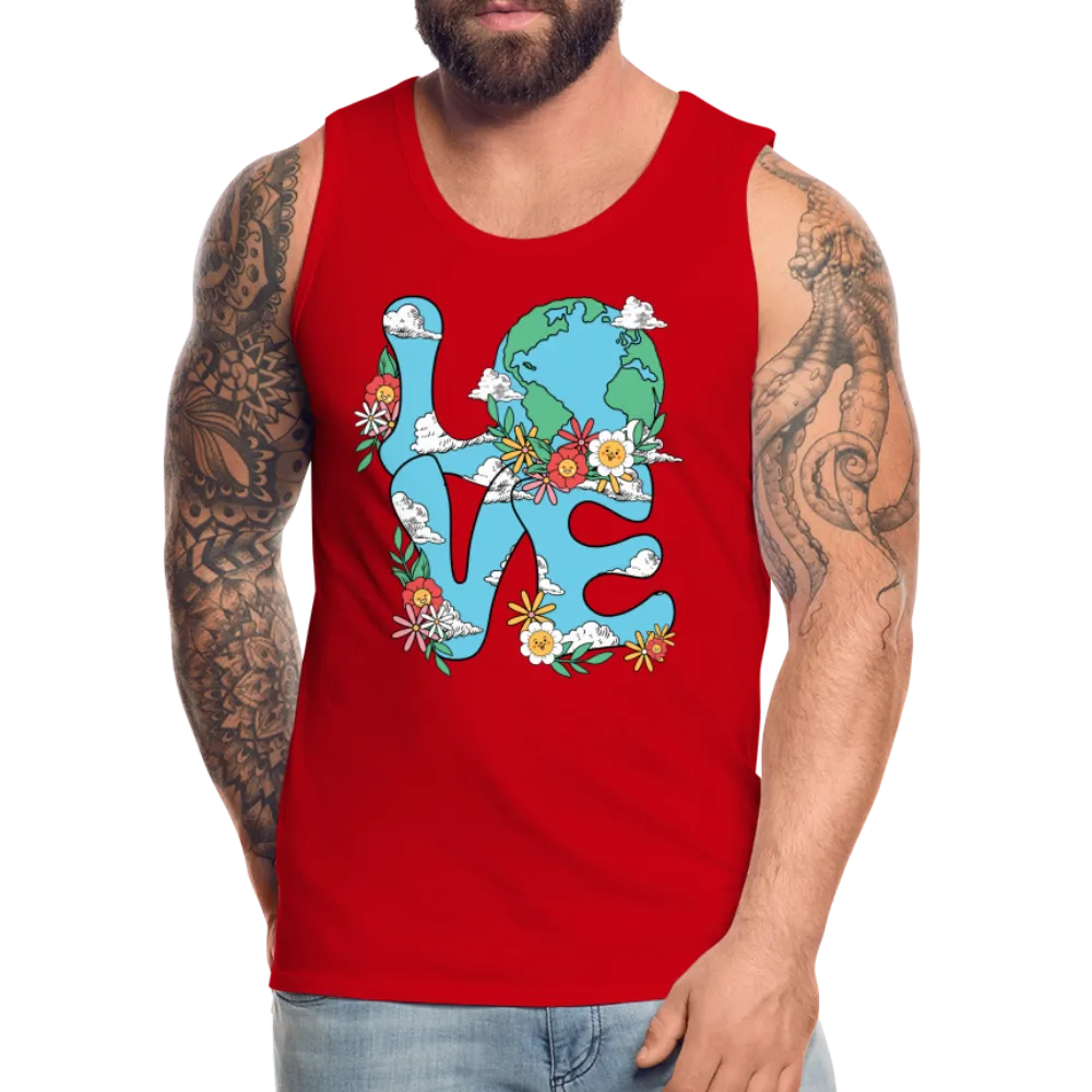 LOVE Earth Day Men's Premium Tank Top