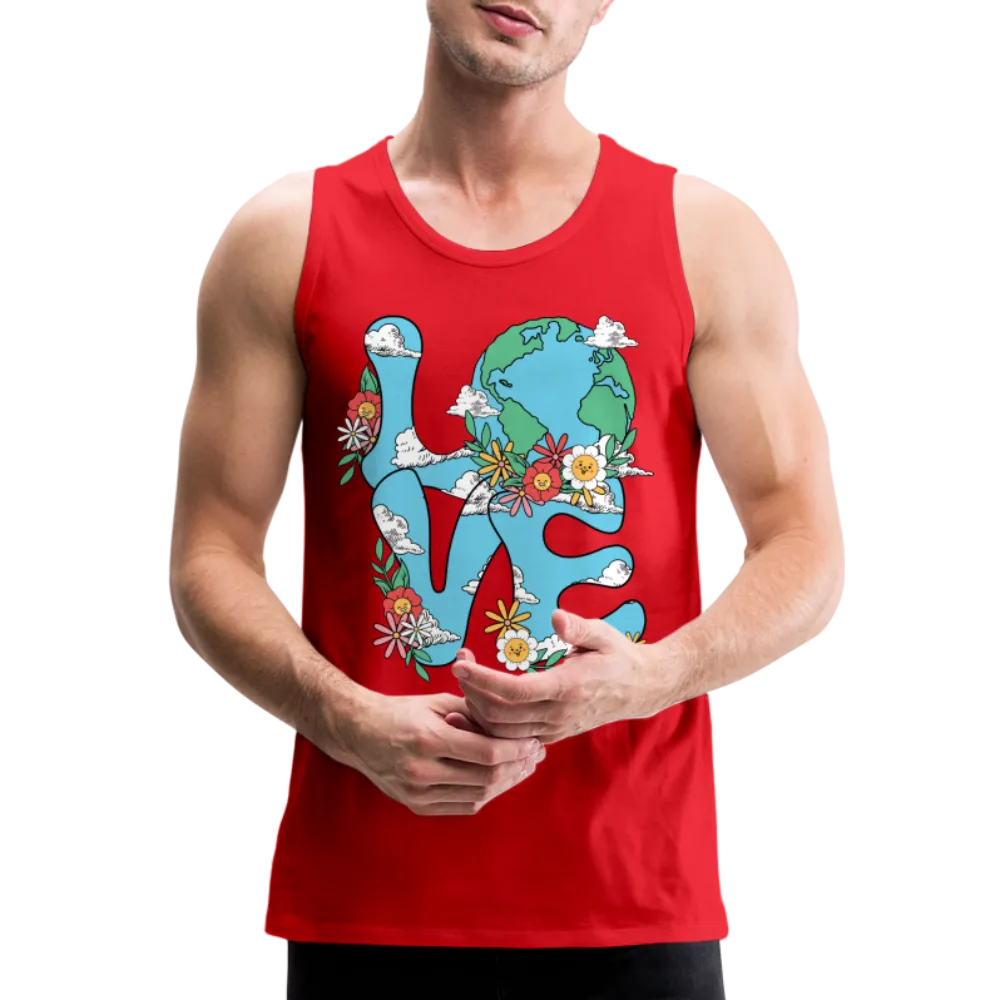 LOVE Earth Day Men's Premium Tank Top