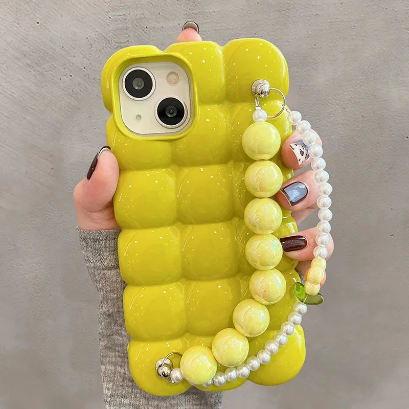 Luxury Pearl Chain Case for iPhone 16 15 14 13 12 Pro Max