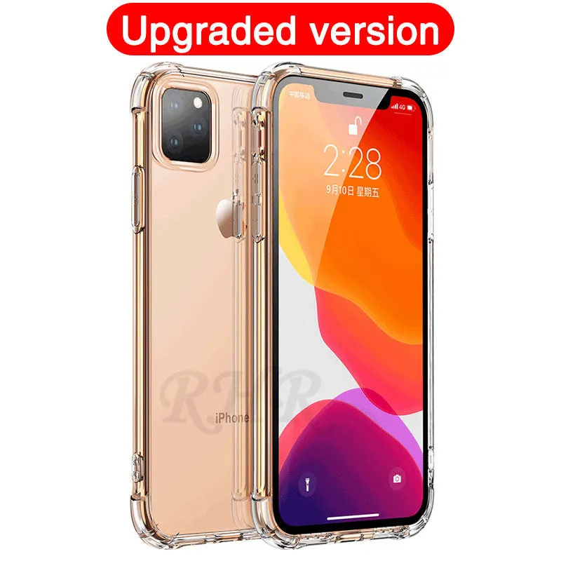 Luxury Shockproof Silicone Phone Case For iPhone 7 8 6 6S Plus X XS Max iphone 11 pro Max Cases Transparent Protection Back Cove