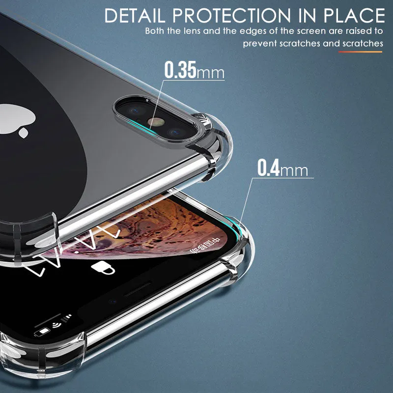 Luxury Shockproof Silicone Phone Case For iPhone 7 8 6 6S Plus X XS Max iphone 11 pro Max Cases Transparent Protection Back Cove