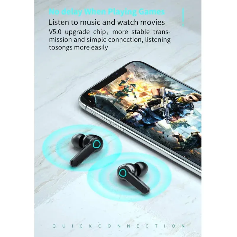 M19 Wireless Bluetooth Earbuds TWS Earphone Wireless Bluetooth 5.1Touch Control Headphones With Mic Waterproof With Flashlight Function