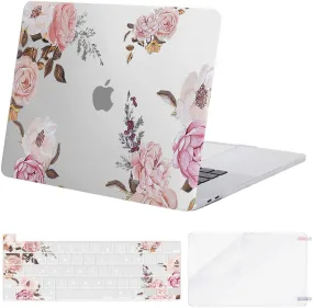 MacBook Pro 16 inch A2141 with Touch Bar Hard Shell Flower Case & Keyboard Cover