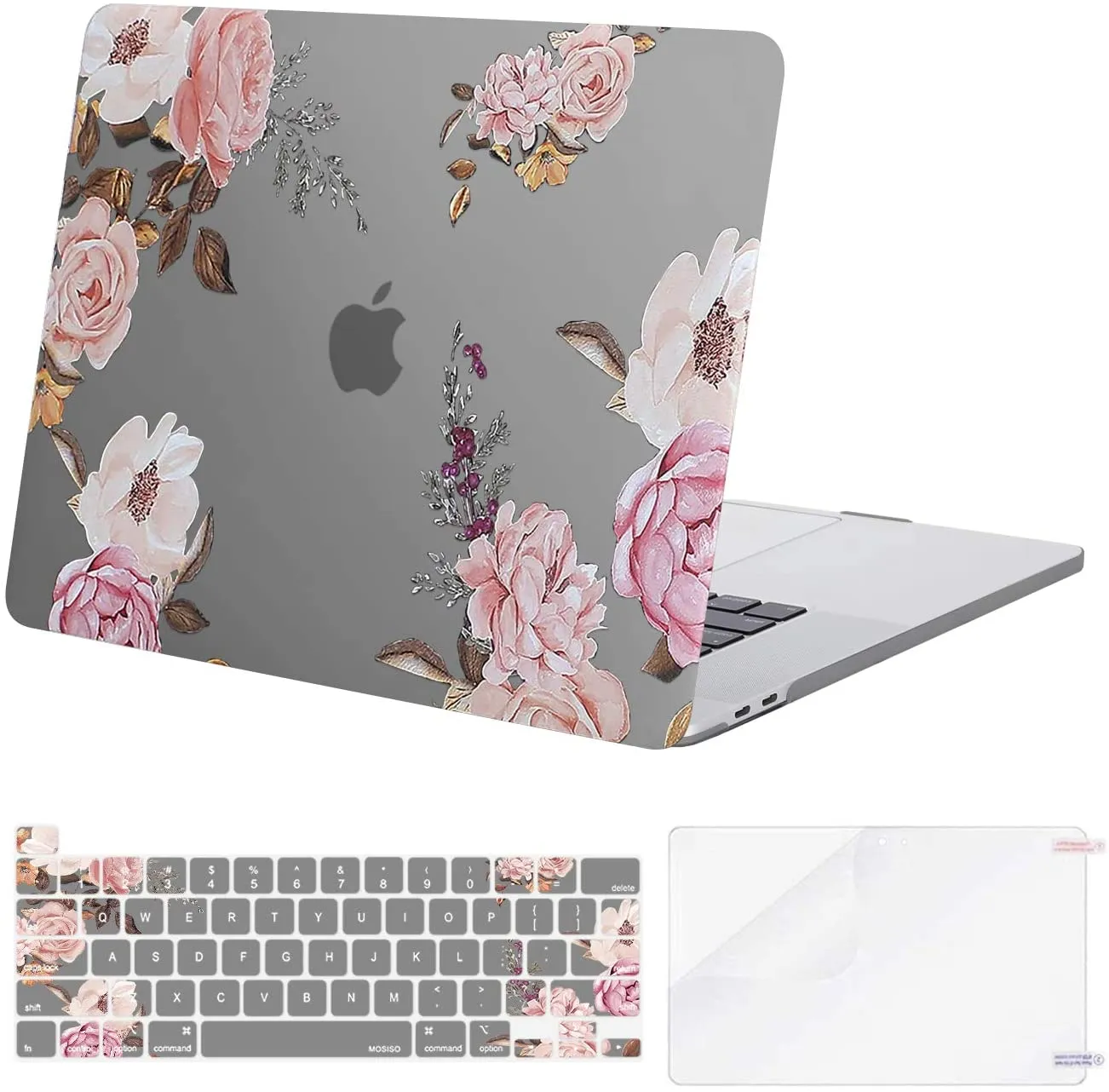 MacBook Pro 16 inch A2141 with Touch Bar Hard Shell Flower Case & Keyboard Cover