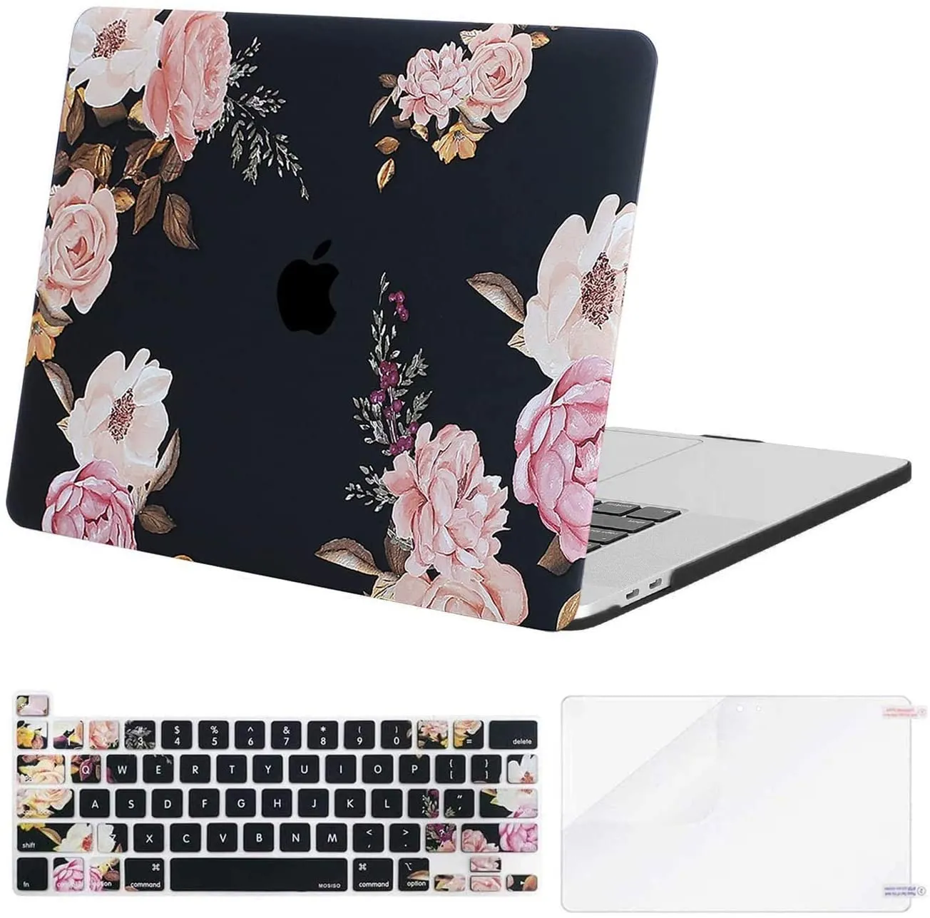 MacBook Pro 16 inch A2141 with Touch Bar Hard Shell Flower Case & Keyboard Cover