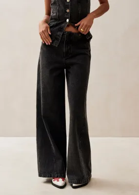 Magda Denim Pants Black