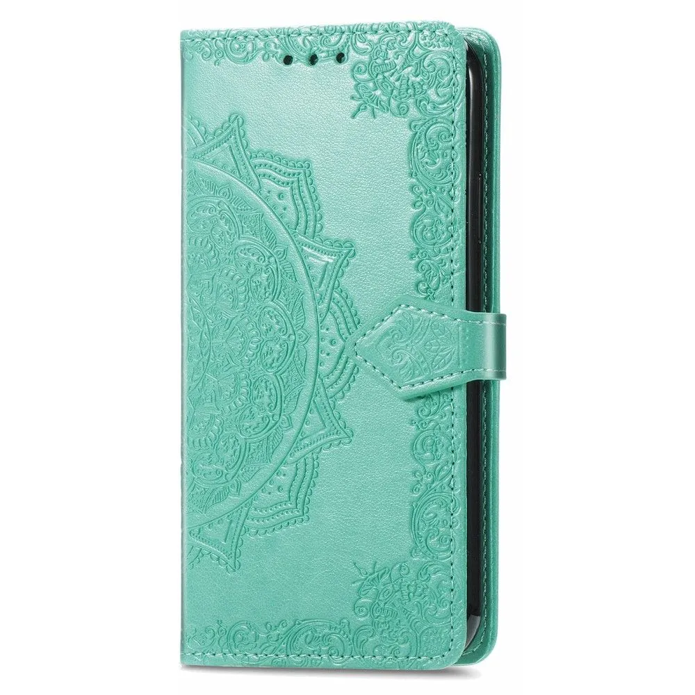 Mandala Motorola Edge (2021) Flip case - Green