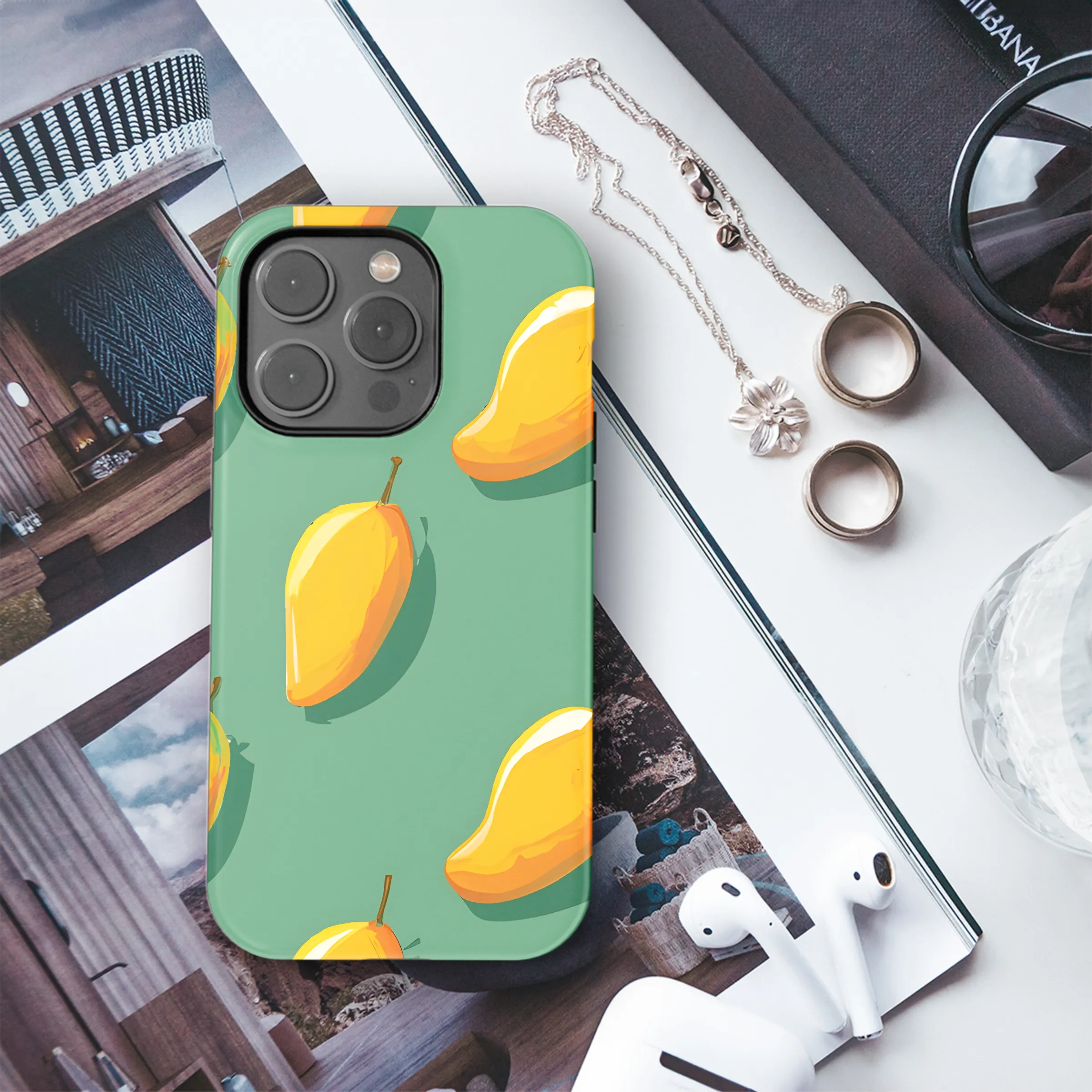 Mango Grain Shadow Phone Case iPhone Samsung Cover Pixel 3411