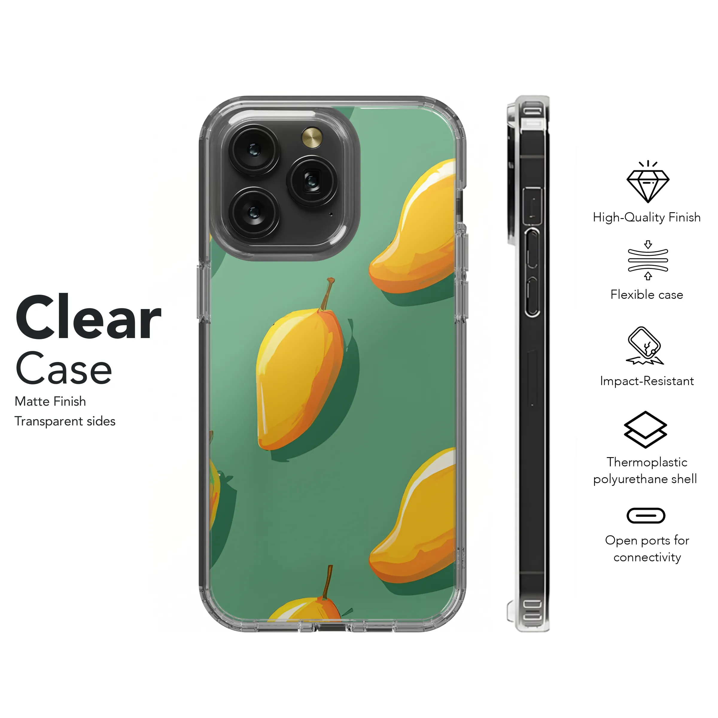 Mango Grain Shadow Phone Case iPhone Samsung Cover Pixel 3411