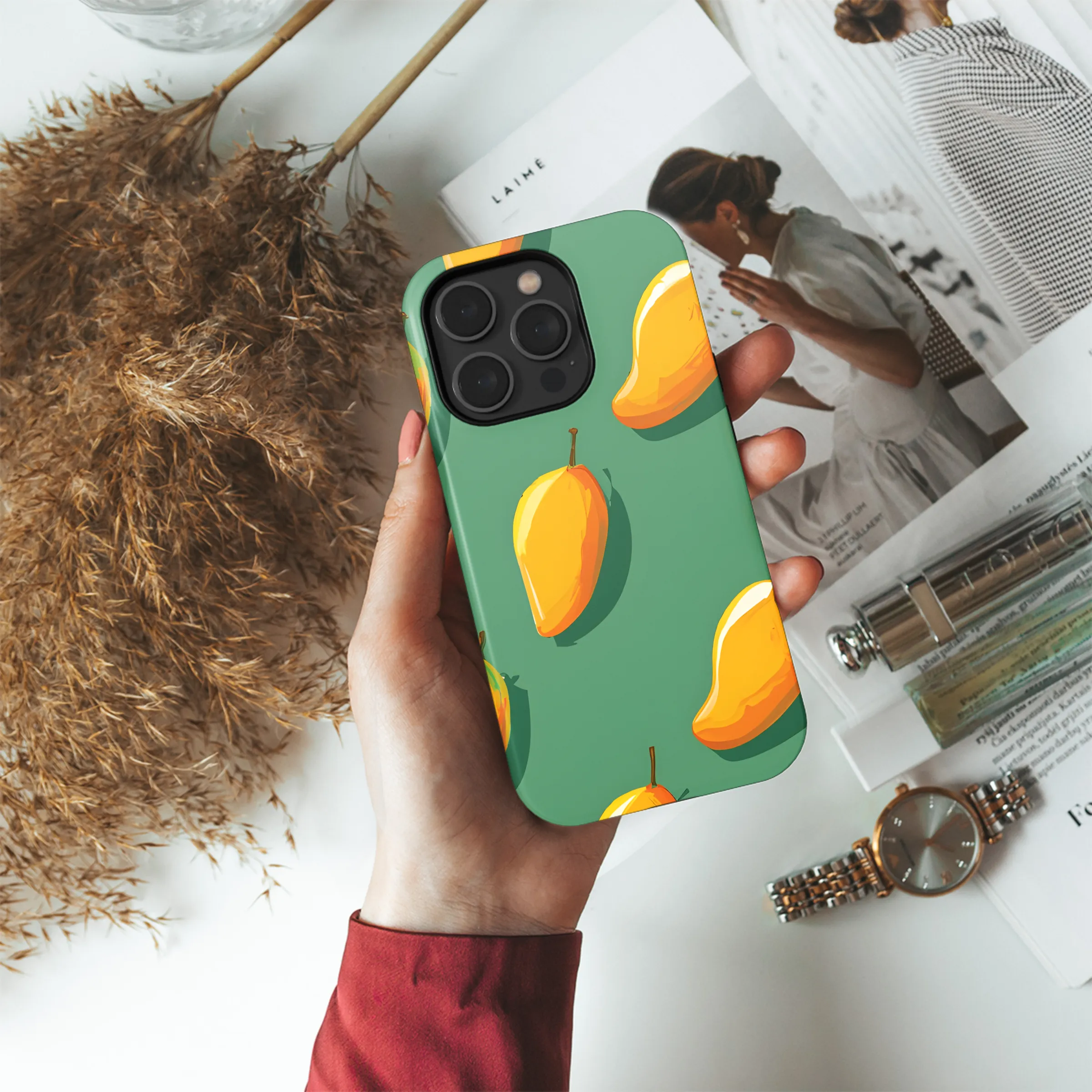 Mango Grain Shadow Phone Case iPhone Samsung Cover Pixel 3411