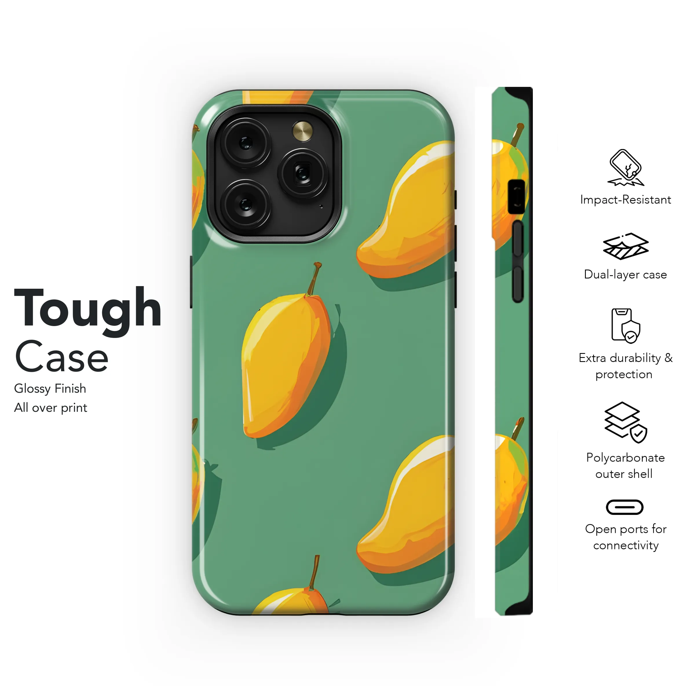 Mango Grain Shadow Phone Case iPhone Samsung Cover Pixel 3411