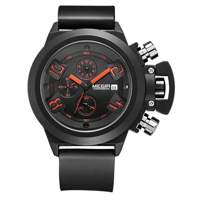 Megir men’s casual quartz watch: waterproof military sport