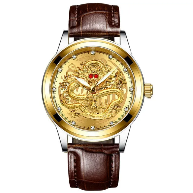 Men Watch Golden  Luxury Waterproof Full Steel Quartz