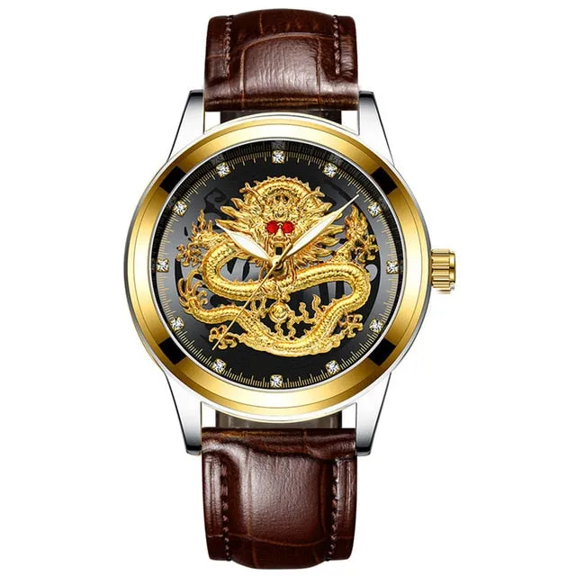 Men Watch Golden  Luxury Waterproof Full Steel Quartz