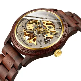 Men's Wooden Mechanical Watch