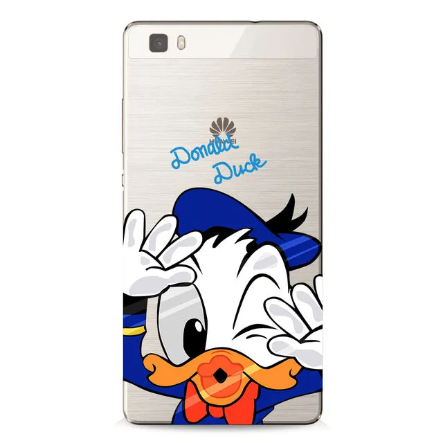 Mickey Minnie Case Ultra Thin Soft Silicon Transparent TPU Cover Coque For Huawei P8 Lite 2017 P9 P9 lite P10 Cases Fundas Capa