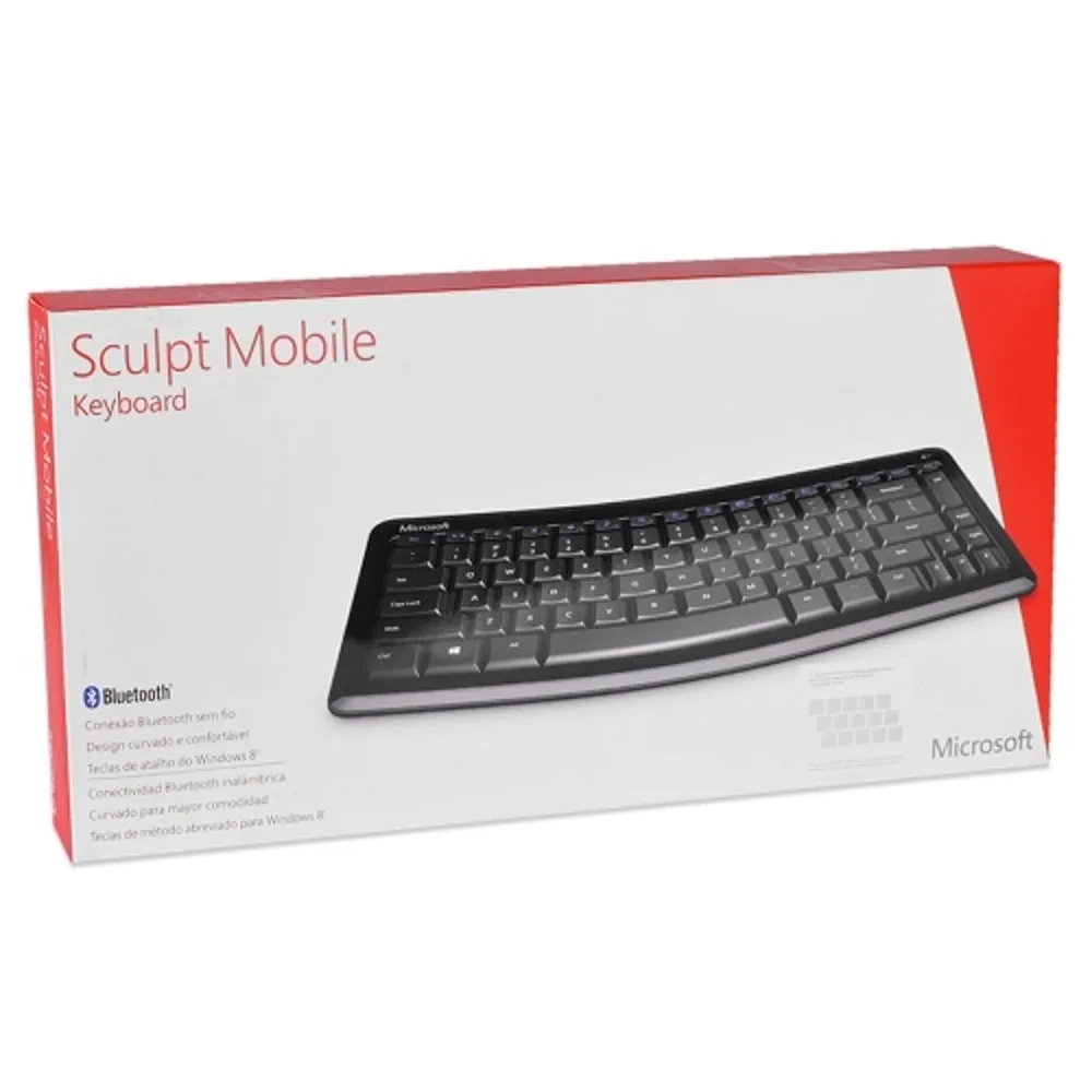 Microsoft Sculpt Mobile Bluetooth Wireless Spanish Keyboard (Black)